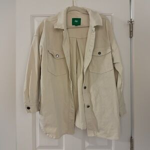 Cream jacket, soft and stretchy
